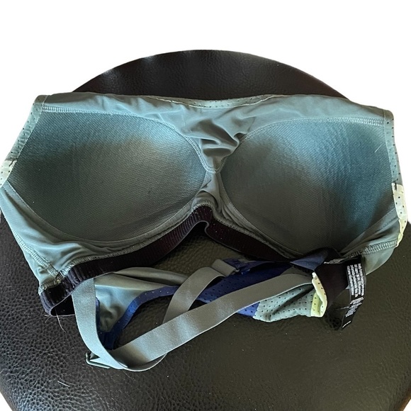 VICTORIA SPORT SPORTS BRA COLOR BLOCK GREEN & BLUE SIZE 34D - Picture 5 of 10